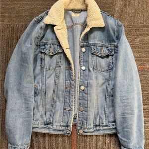 Denim Jacket with Sherpa Lining